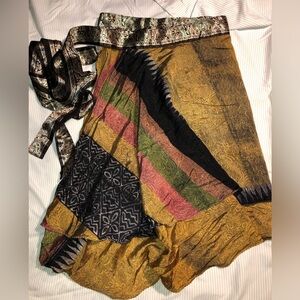 Vintage mini wrap skirt.